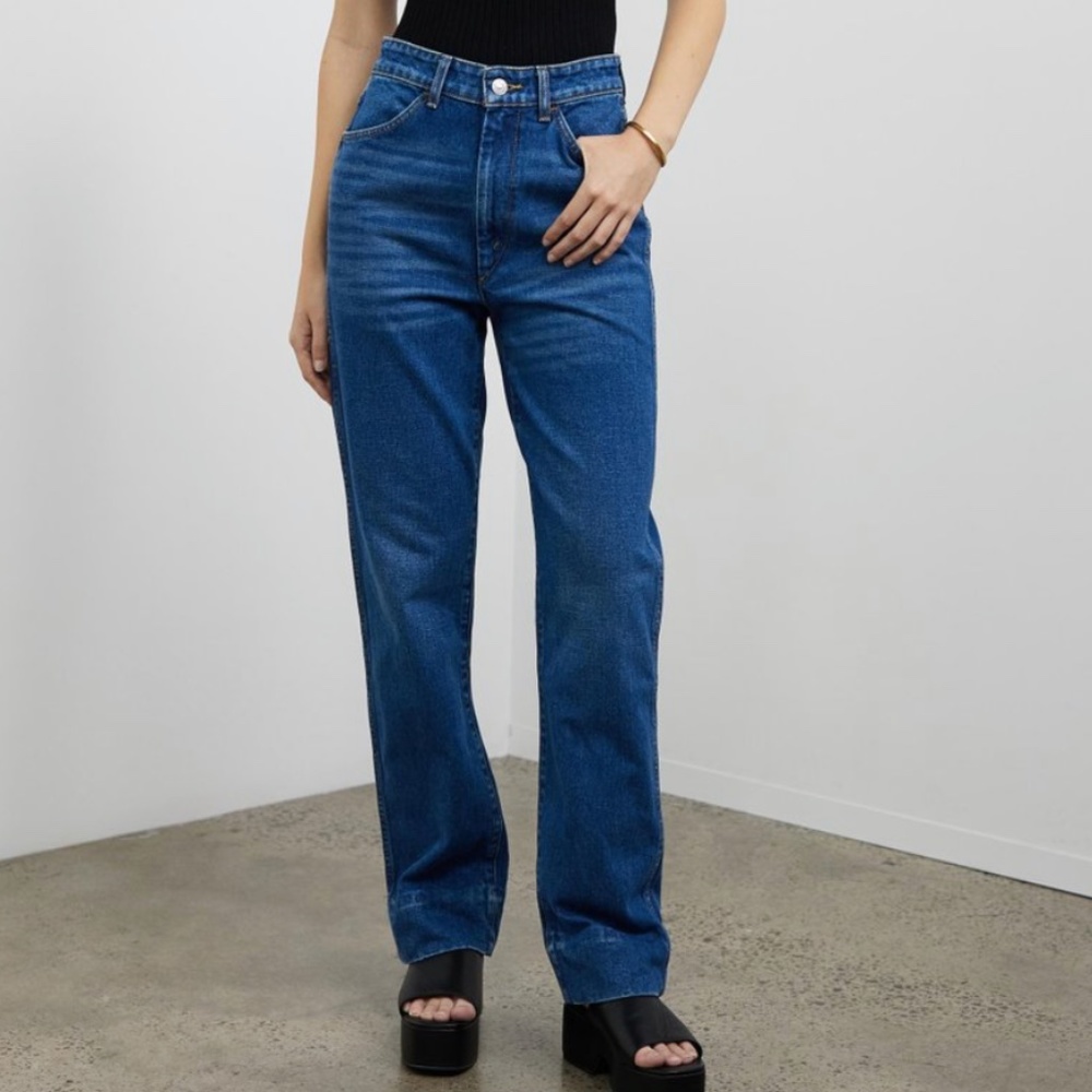 Re/Done 70s Cigarette Straight Leg Jeans - Women's Size 31 - Blue